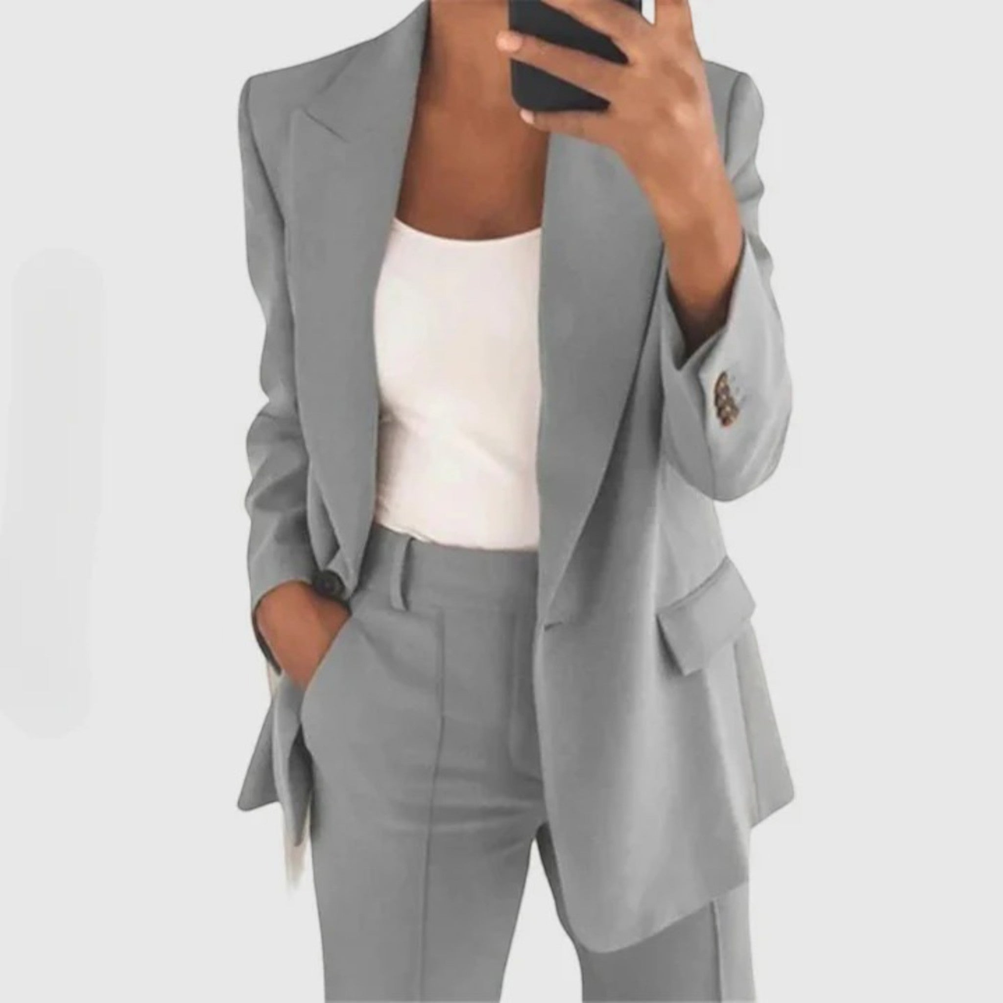 Blazer-set Mit Einem Knopfverschluss Für Frauen | Chic