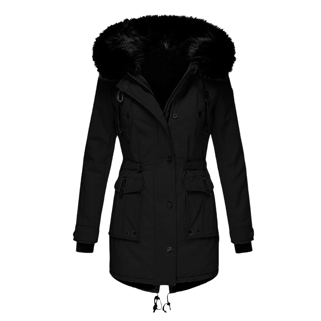 Damen Wintermantel Mit Langen Ärmeln | Mit Kapuze