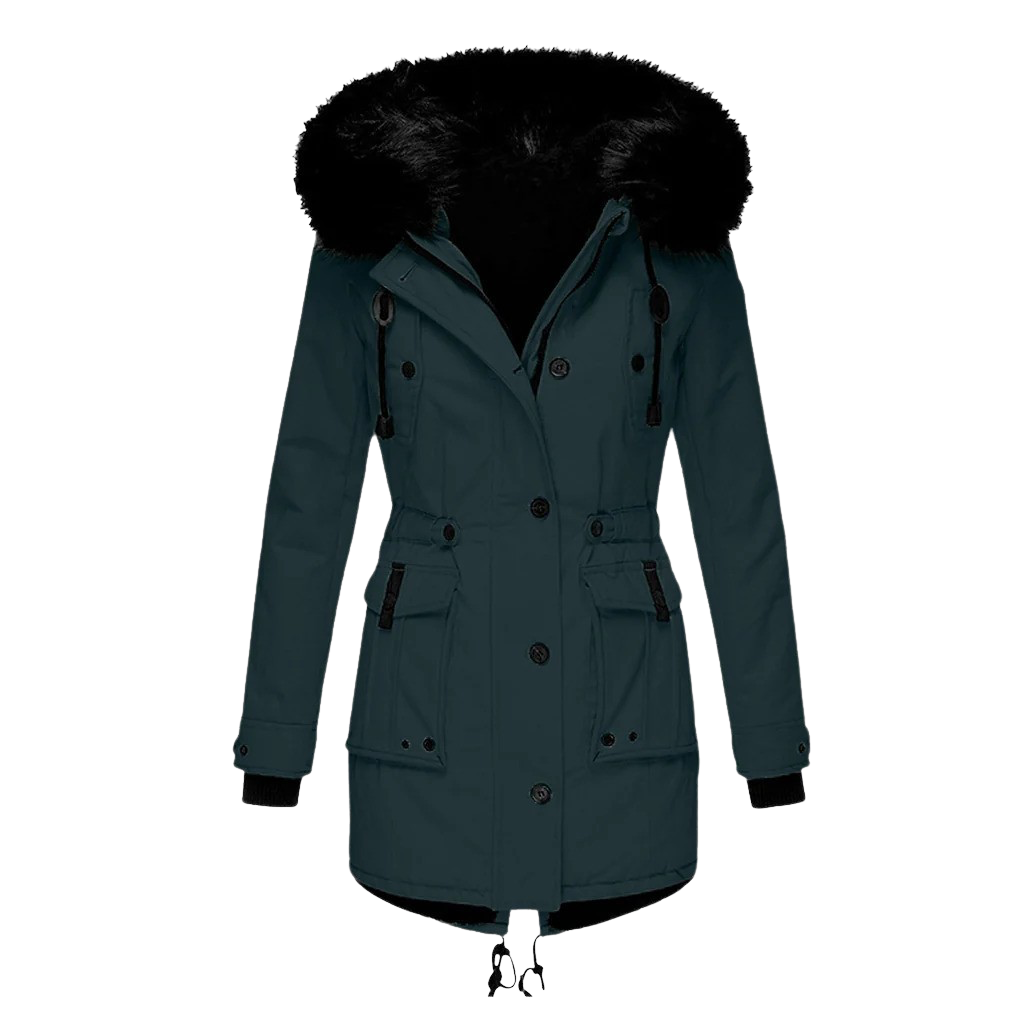 Damen Wintermantel Mit Langen Ärmeln | Mit Kapuze