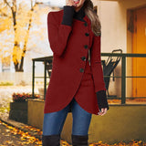 Stylische Jacke Mit Stehkragen Für Damen | Knopfverschluss