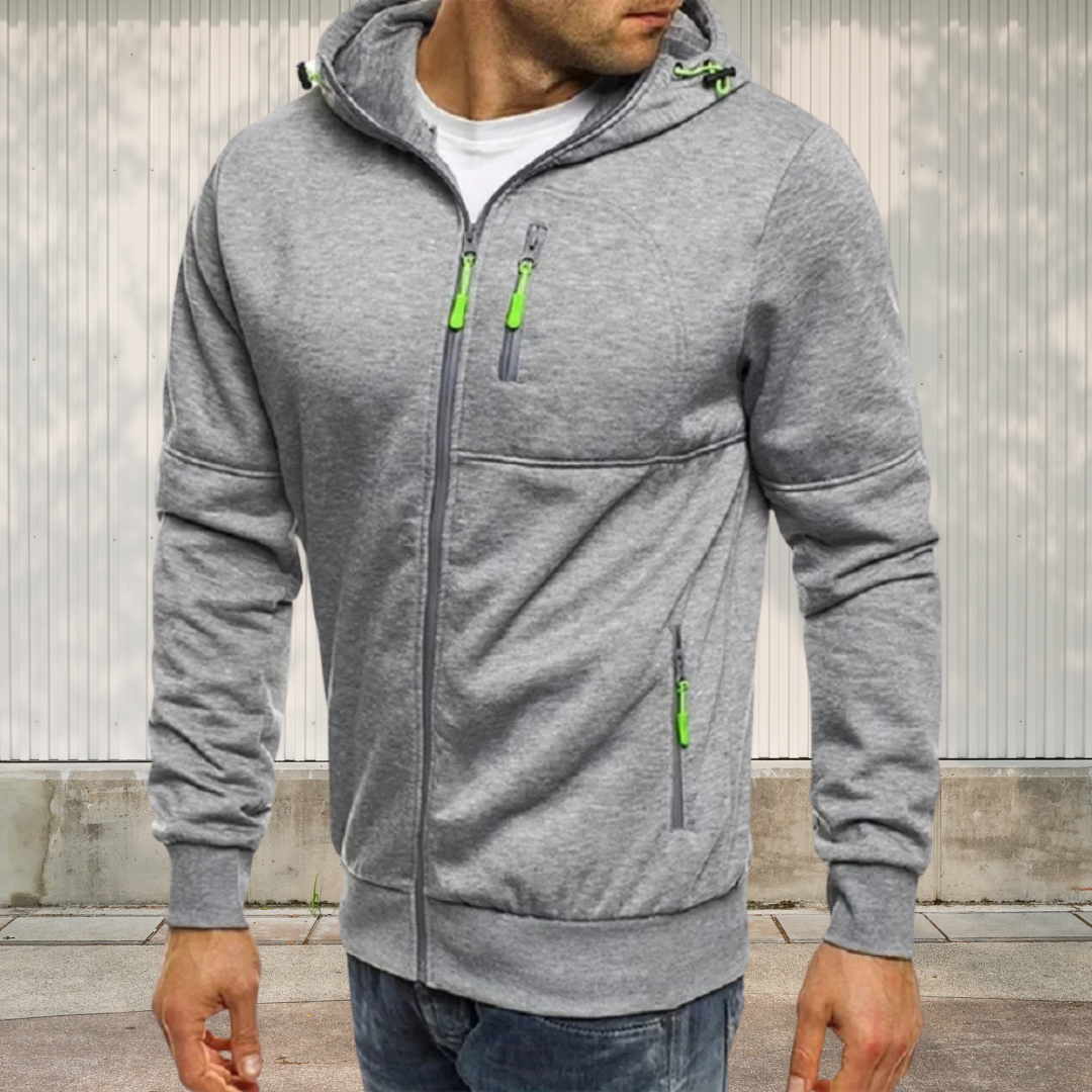 Einfache Kapuzenjacke Mit Reißverschluss Für Herren | Winter