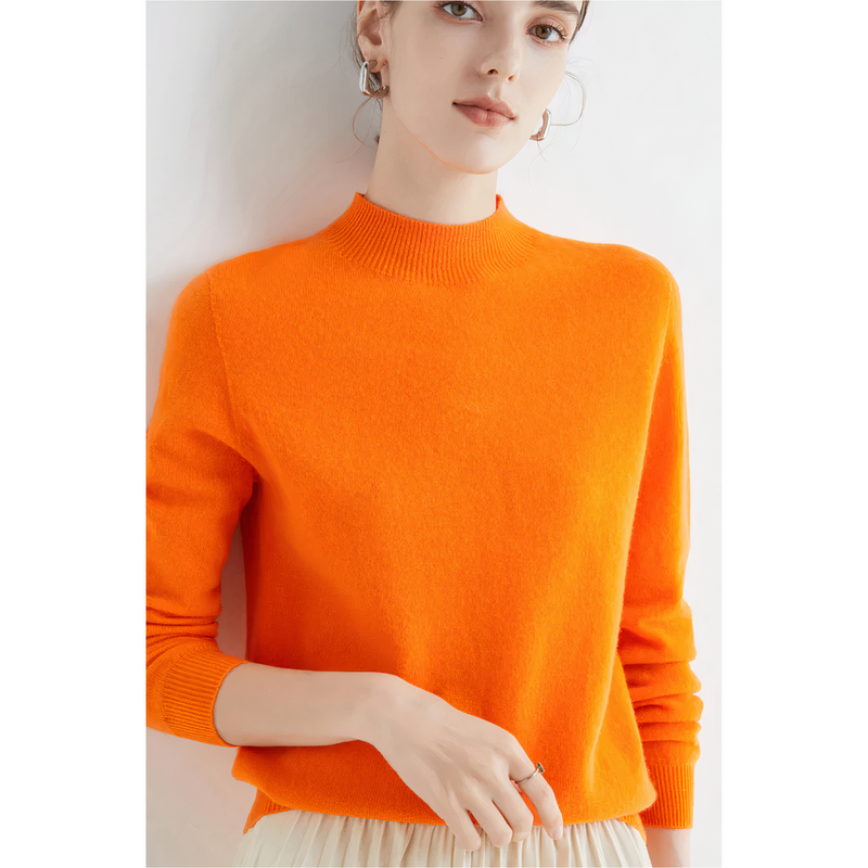 Lässiger Damen Kaschmir Slim-Fit Pullover | Winter