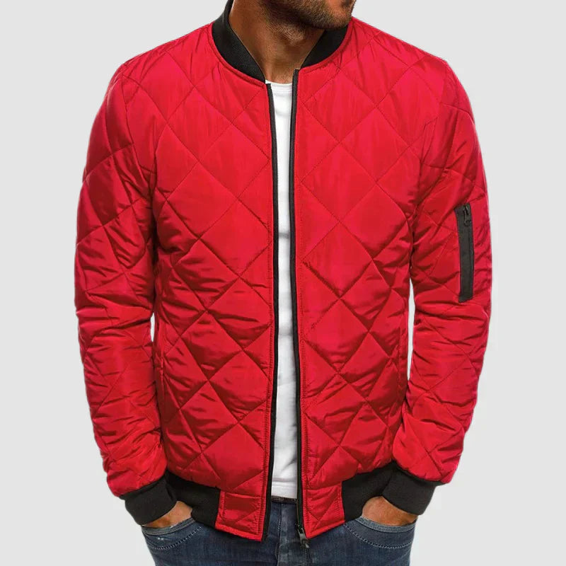 Herren Winter Daunenjacke Mit Reißverschluss | Mit Langen Ärmeln
