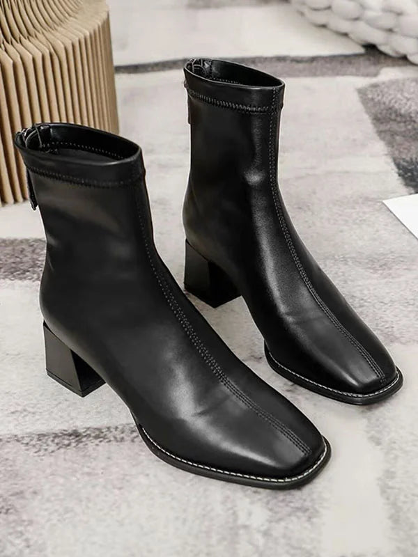 Damen Stiefeletten Absatz | Klare Linien