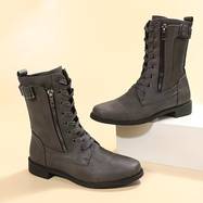 Neline - Stiefelette mit Reißverschluss und Spitze