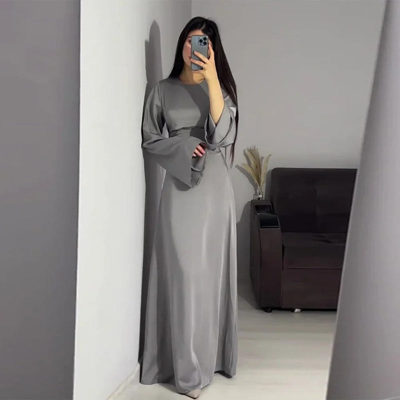 Felicita - Satin Damen Maxikleid