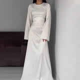 Felicita - Satin Damen Maxikleid