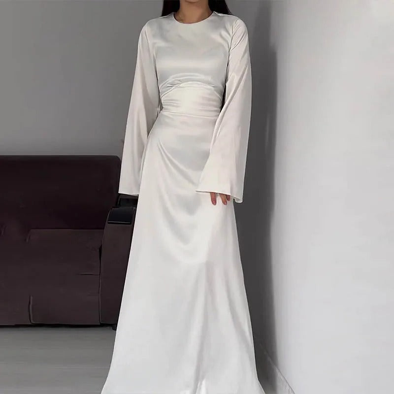 Felicita - Satin Damen Maxikleid