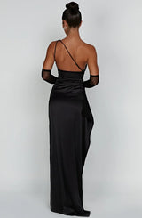 Damen Abendkleid mit Seitenschlitz | One Shoulder