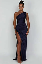 Damen Abendkleid mit Seitenschlitz | One Shoulder