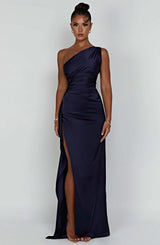 Damen Abendkleid mit Seitenschlitz | One Shoulder