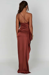 Damen Abendkleid mit Seitenschlitz | One Shoulder
