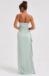 Damen Abendkleid mit Seitenschlitz | One Shoulder