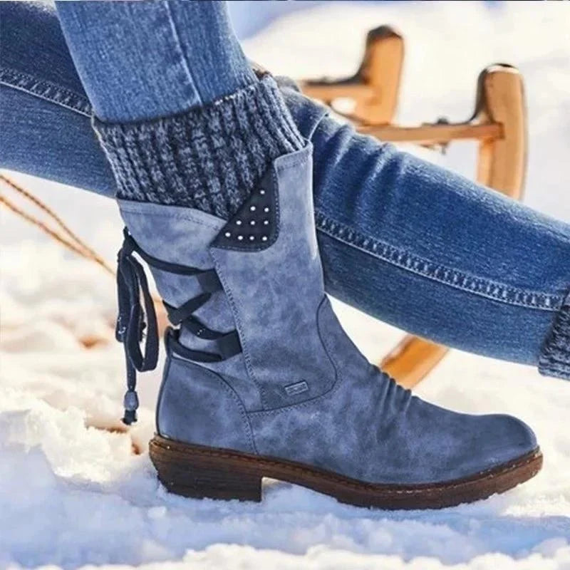 Damen Modische Winterstiefeletten | Zum Schnüren