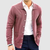 Herren Winter Strickjacke Mit Kragen | Mit Tasche
