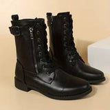Neline - Stiefelette mit Reißverschluss und Spitze