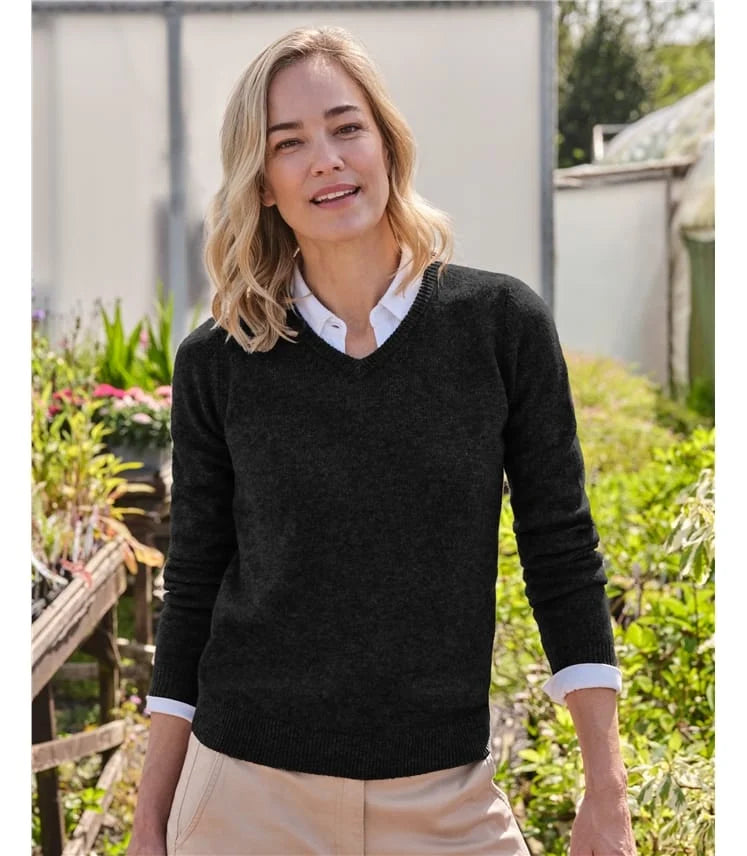 Damen V-Ausschnitt Pullover | Alltag Form