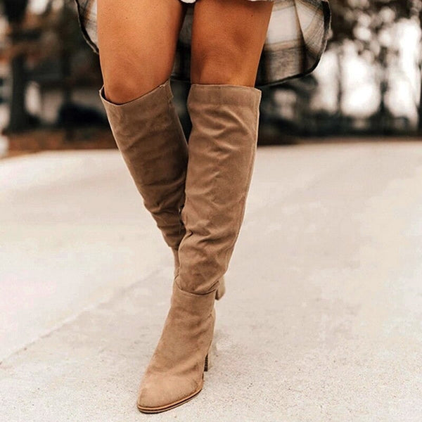Trendige Damenstiefel Mit Blockabsatz | Winter