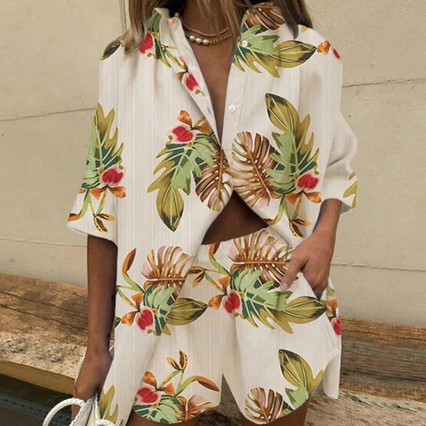 Yara | Zweiteiliges Set Mit Tropischem Print Für Damen | Sommer