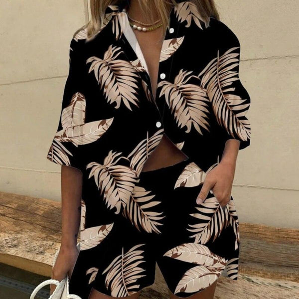 Yara | Zweiteiliges Set Mit Tropischem Print Für Damen | Sommer