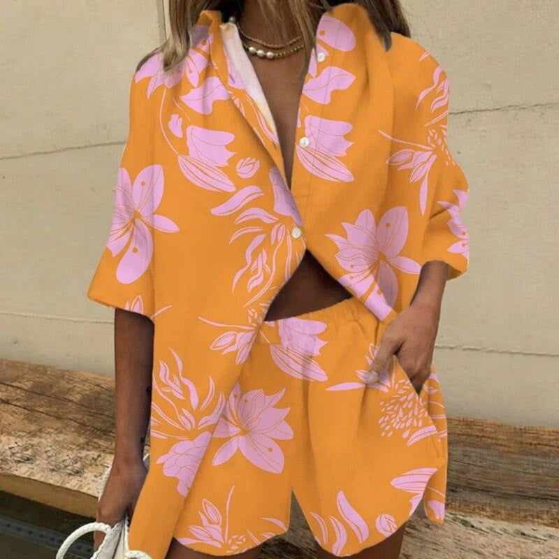 Yara | Zweiteiliges Set Mit Tropischem Print Für Damen | Sommer