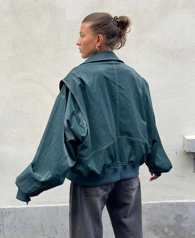 Stylische Oversize Bomberjacke Für Damen | Winter