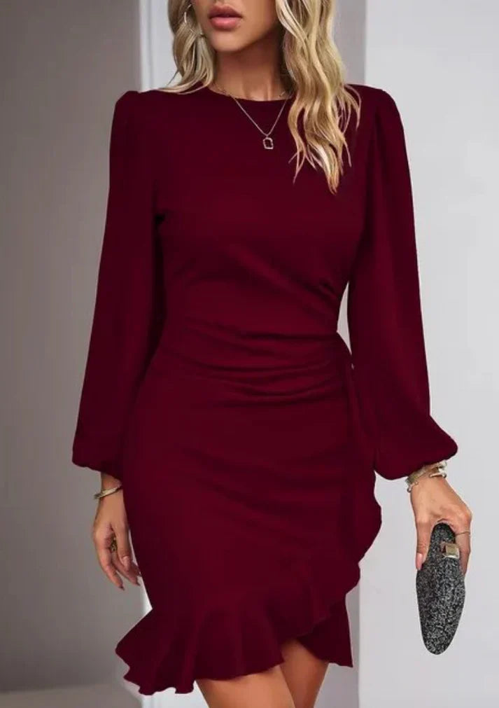 Benigna - Trendiges Damen-Langarm-Kleid