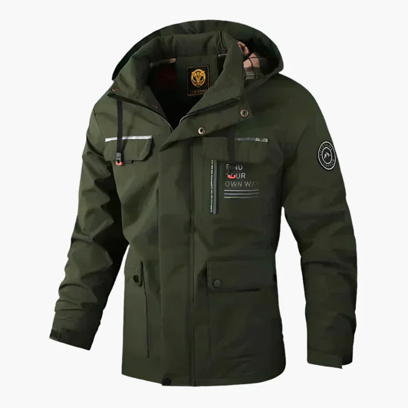 Outdoor Winterjacke Mit Kapuze Für Herren | Reißverschluss