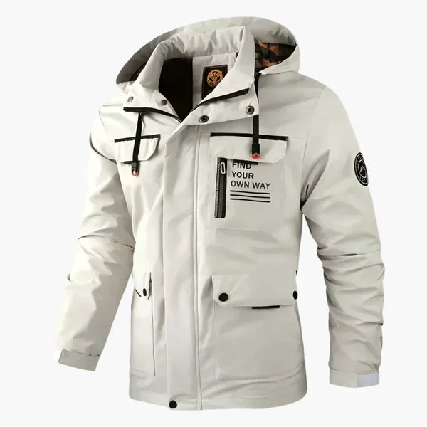 Outdoor Winterjacke Mit Kapuze Für Herren | Reißverschluss
