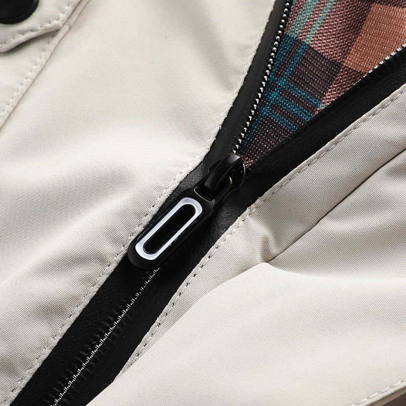 Outdoor Winterjacke Mit Kapuze Für Herren | Reißverschluss