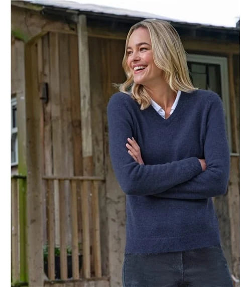 Damen V-Ausschnitt Pullover | Alltag Form