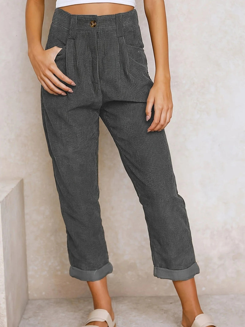 Bequeme Cordhosen Für Frauen | Hohe Taille