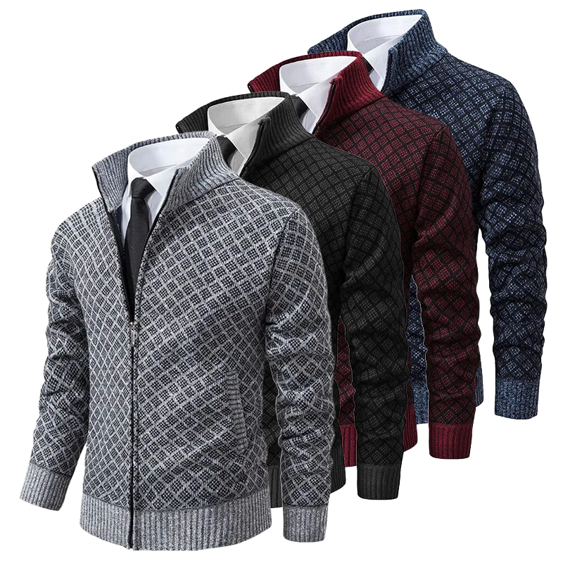 Strickpullover Mit Rautenmuster Für Herren | Lange Ärmel