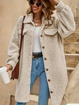 Übergroßer Teddymantel Für Frauen | Winter