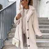 Stylischer Langer Teddymantel Für Frauen | Winter
