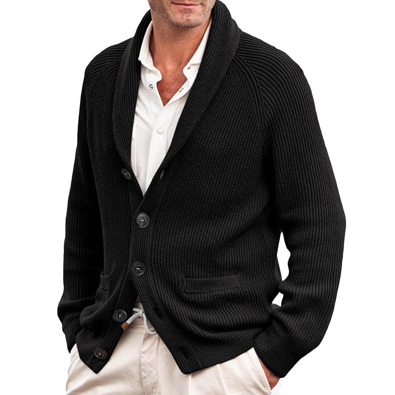 Winter-Strickjacke Mit Knöpfen Für Herren | Mit Tasche