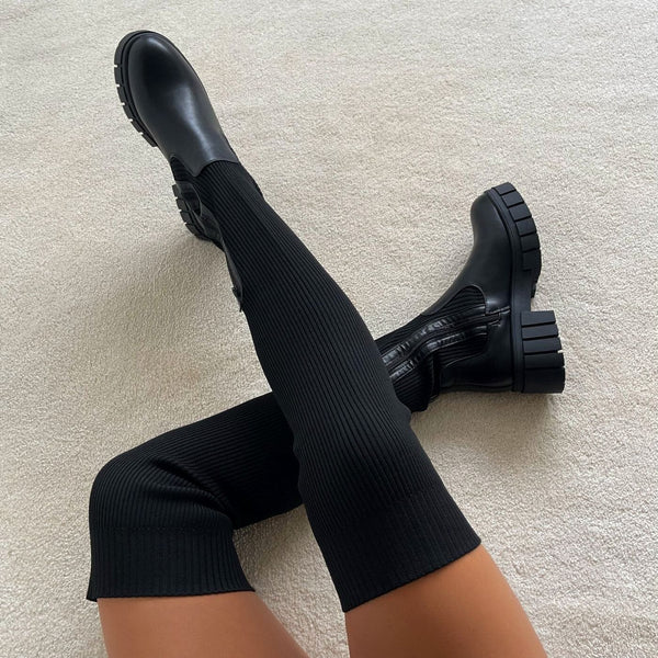 Damenstiefel Mit Hohem Absatz | Reißverschluss