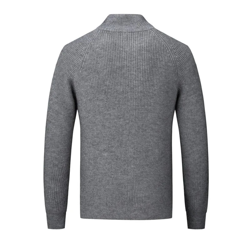 Strickpullover Mit Langen Ärmeln Für Herren | Stehkragen