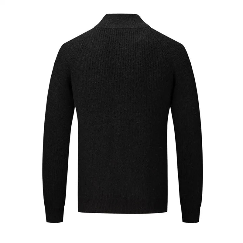 Strickpullover Mit Langen Ärmeln Für Herren | Stehkragen