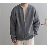 Strickjacke Mit Reißverschluss Für Herren | Lange Ärmel