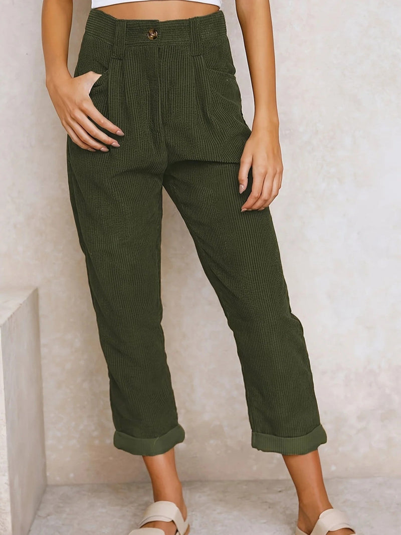 Bequeme Cordhosen Für Frauen | Hohe Taille
