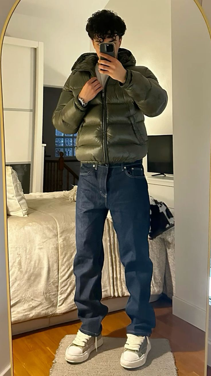 Herren Steppjacke Kapuze | Moderner Winterlook