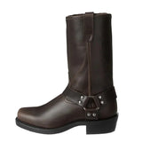 Herren-harnischstiefel Aus Leder | Blockabsatz