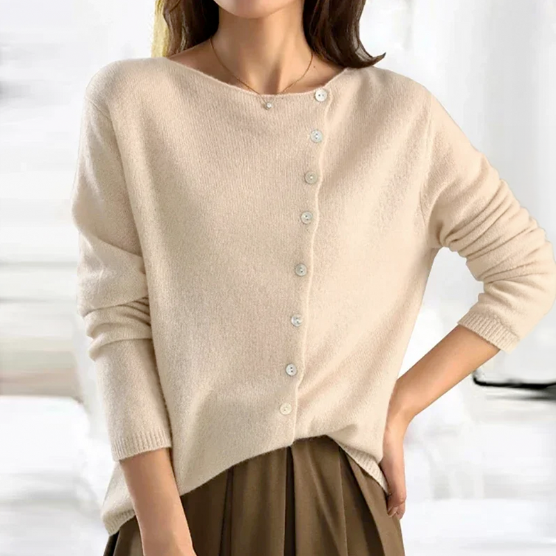 Strickjacke Mit Knopfleiste Für Frauen | Warm