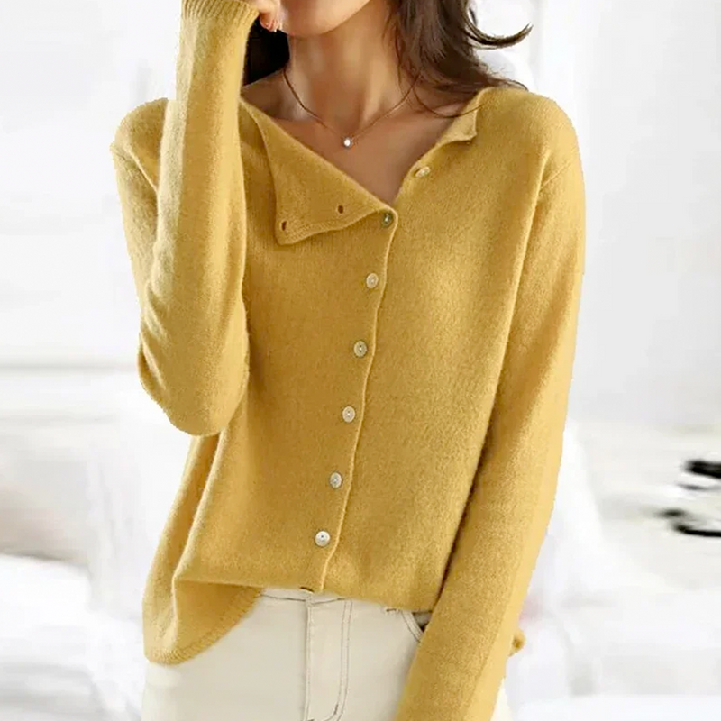 Strickjacke Mit Knopfleiste Für Frauen | Warm