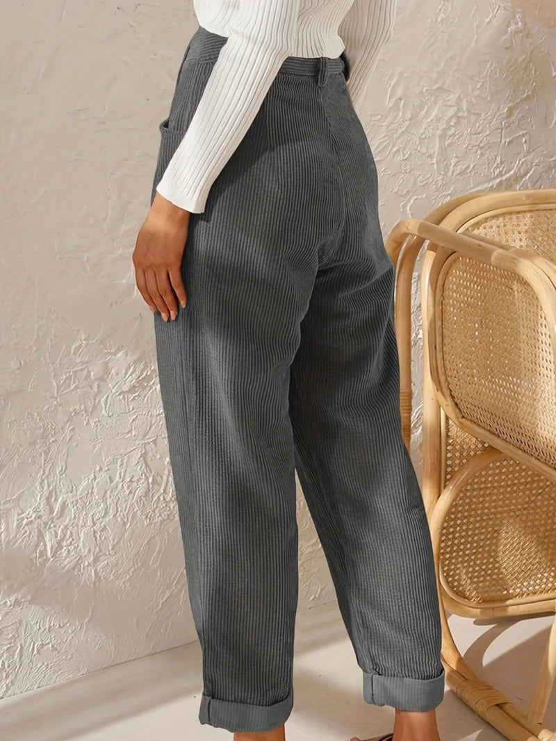 Bequeme Cordhosen Für Frauen | Hohe Taille