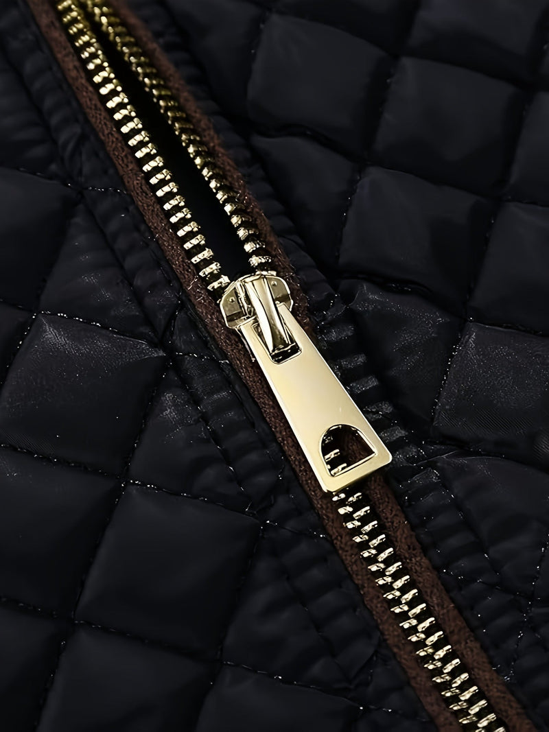 Gestepptem Pufferjacke Mit Reißverschluss Für Damen | Winter