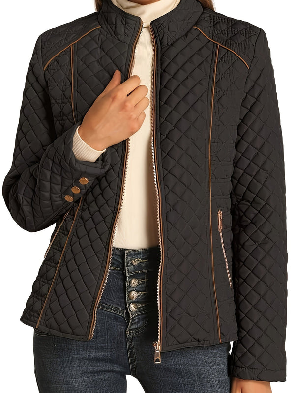 Gestepptem Pufferjacke Mit Reißverschluss Für Damen | Winter