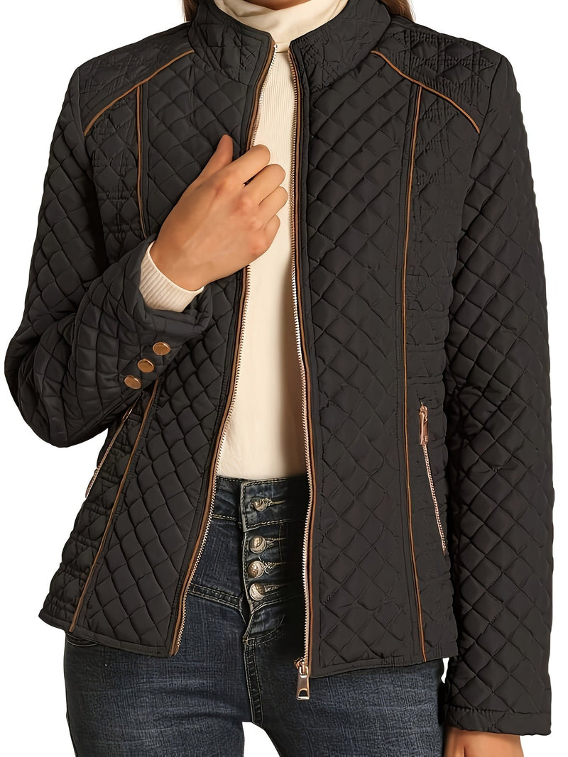 Gestepptem Pufferjacke Mit Reißverschluss Für Damen | Winter