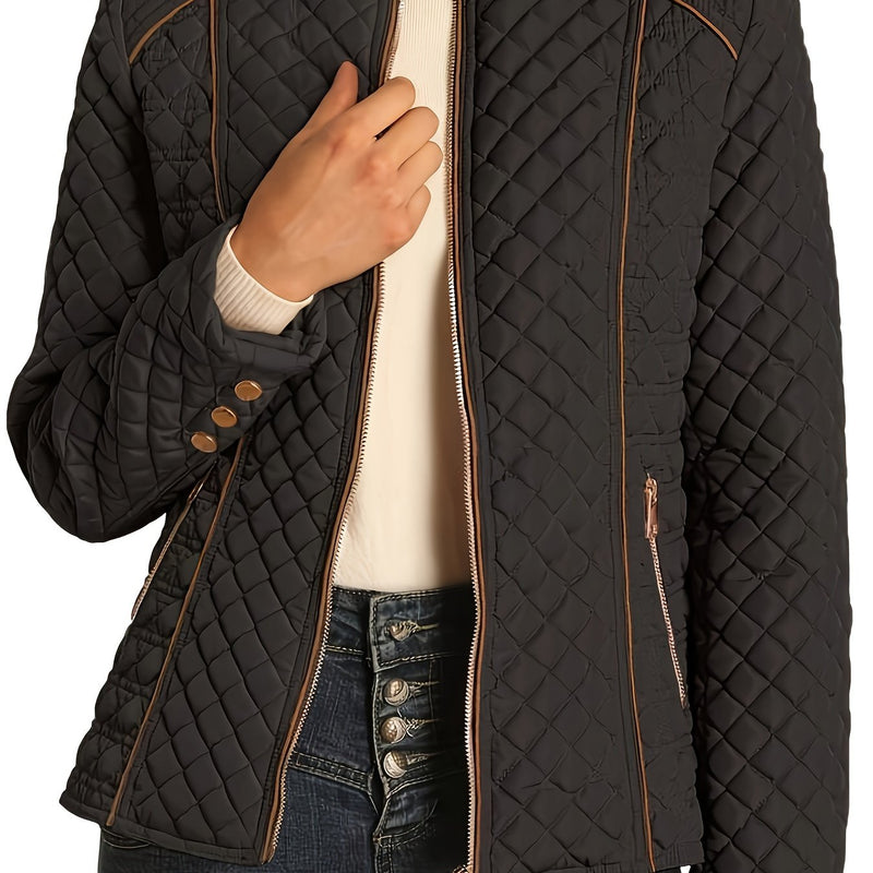 Gestepptem Pufferjacke Mit Reißverschluss Für Damen | Winter